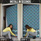 New Zealand Maori Niho Taniwha Door Cover Kikorangi Mangopare and Puhoro Pattern - Aussie Hoodie