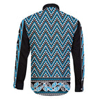 New Zealand Maori Niho Taniwha Family Matching Puletasi and Hawaiian Shirt Kikorangi Mangopare and Puhoro Pattern