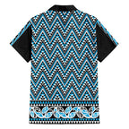 New Zealand Maori Niho Taniwha Family Matching Tank Maxi Dress and Hawaiian Shirt Kikorangi Mangopare and Puhoro Pattern