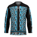 New Zealand Maori Niho Taniwha Hockey Jersey Kikorangi Mangopare and Puhoro Pattern - Aussie Hoodie