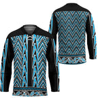 New Zealand Maori Niho Taniwha Hockey Jersey Kikorangi Mangopare and Puhoro Pattern - Aussie Hoodie