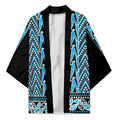 New Zealand Maori Niho Taniwha Kimono Kikorangi Mangopare and Puhoro Pattern - Aussie Hoodie