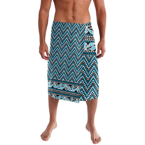 New Zealand Maori Niho Taniwha Lavalava Kikorangi Mangopare and Puhoro Pattern