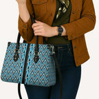 New Zealand Maori Niho Taniwha Leather Bag Kikorangi Mangopare and Puhoro Pattern - Aussie Hoodie