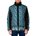 New Zealand Maori Niho Taniwha Padded Jacket Kikorangi Mangopare and Puhoro Pattern - Aussie Hoodie