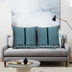 New Zealand Maori Niho Taniwha Pillow Cover Kikorangi Mangopare and Puhoro Pattern - Aussie Hoodie