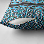 New Zealand Maori Niho Taniwha Pillow Cover Kikorangi Mangopare and Puhoro Pattern - Aussie Hoodie