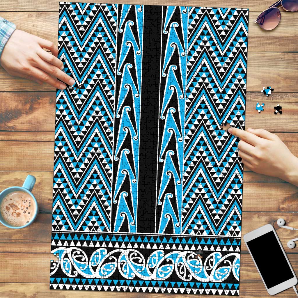 New Zealand Maori Niho Taniwha Puzzle Kikorangi Mangopare and Puhoro Pattern - Aussie Hoodie