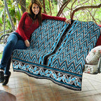 New Zealand Maori Niho Taniwha Quilt Kikorangi Mangopare and Puhoro Pattern