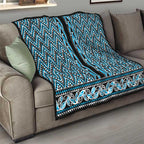 New Zealand Maori Niho Taniwha Quilt Kikorangi Mangopare and Puhoro Pattern