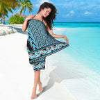 New Zealand Maori Niho Taniwha Sarong Kikorangi Mangopare and Puhoro Pattern
