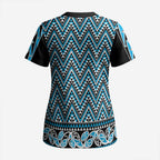 New Zealand Maori Niho Taniwha Scrub Top Kikorangi Mangopare and Puhoro Pattern - Aussie Hoodie