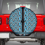 New Zealand Maori Niho Taniwha Spare Tire Cover Kikorangi Mangopare and Puhoro Pattern