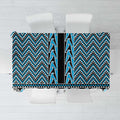 New Zealand Maori Niho Taniwha Tablecloth Kikorangi Mangopare and Puhoro Pattern