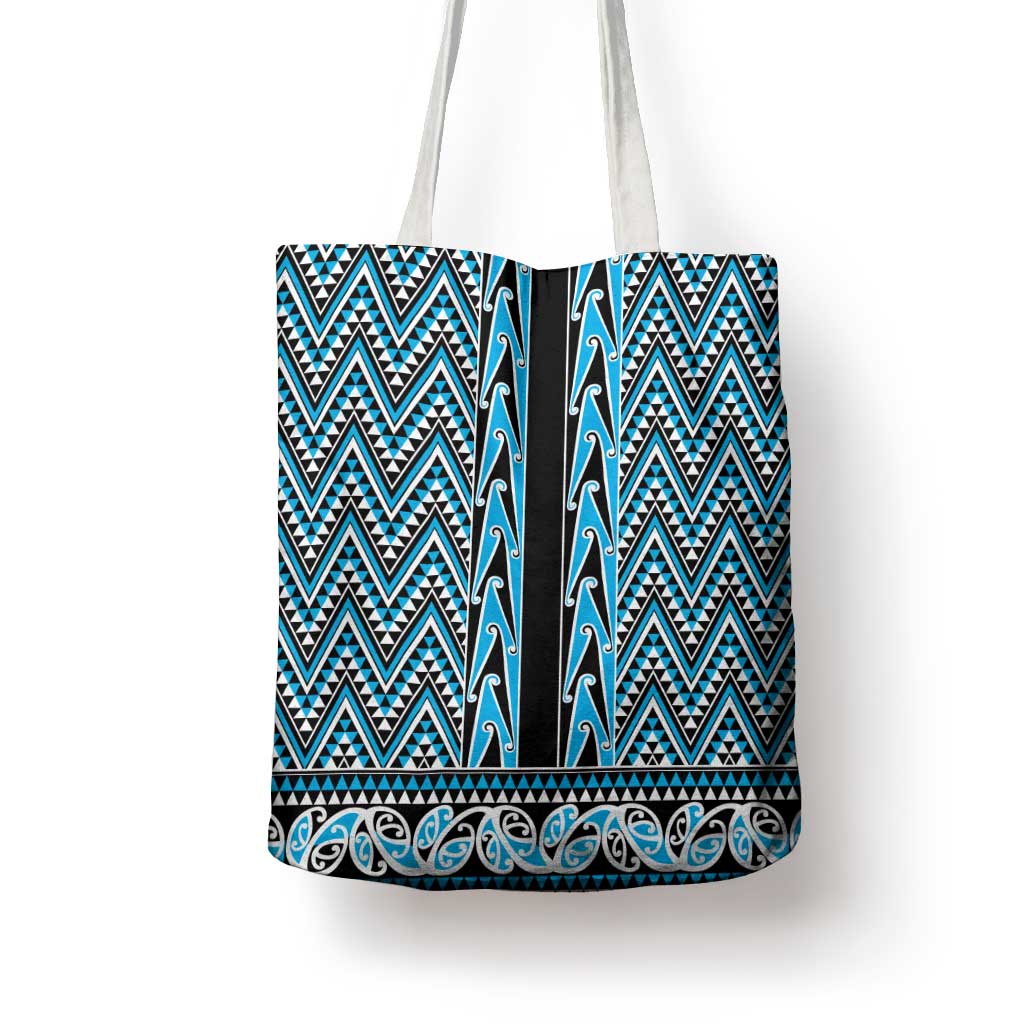 New Zealand Maori Niho Taniwha Tote Bag Kikorangi Mangopare and Puhoro Pattern - Aussie Hoodie