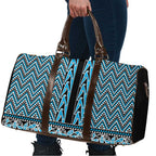 New Zealand Maori Niho Taniwha Travel Bag Kikorangi Mangopare and Puhoro Pattern - Aussie Hoodie