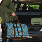 New Zealand Maori Niho Taniwha Travel Bag Kikorangi Mangopare and Puhoro Pattern - Aussie Hoodie