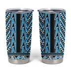 New Zealand Maori Niho Taniwha Tumbler Cup Kikorangi Mangopare and Puhoro Pattern