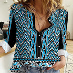 New Zealand Maori Niho Taniwha Women Casual Shirt Kikorangi Mangopare and Puhoro Pattern