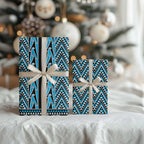New Zealand Maori Niho Taniwha Wrapping Paper Kikorangi Mangopare and Puhoro Pattern - Aussie Hoodie