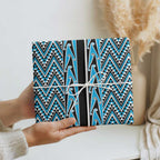 New Zealand Maori Niho Taniwha Wrapping Paper Kikorangi Mangopare and Puhoro Pattern - Aussie Hoodie