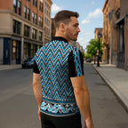 New Zealand Maori Niho Taniwha Zipper Polo Shirt Kikorangi Mangopare and Puhoro Pattern - Aussie Hoodie