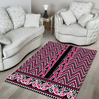 New Zealand Maori Niho Taniwha Area Rug Mawhero Mangopare and Puhoro Pattern