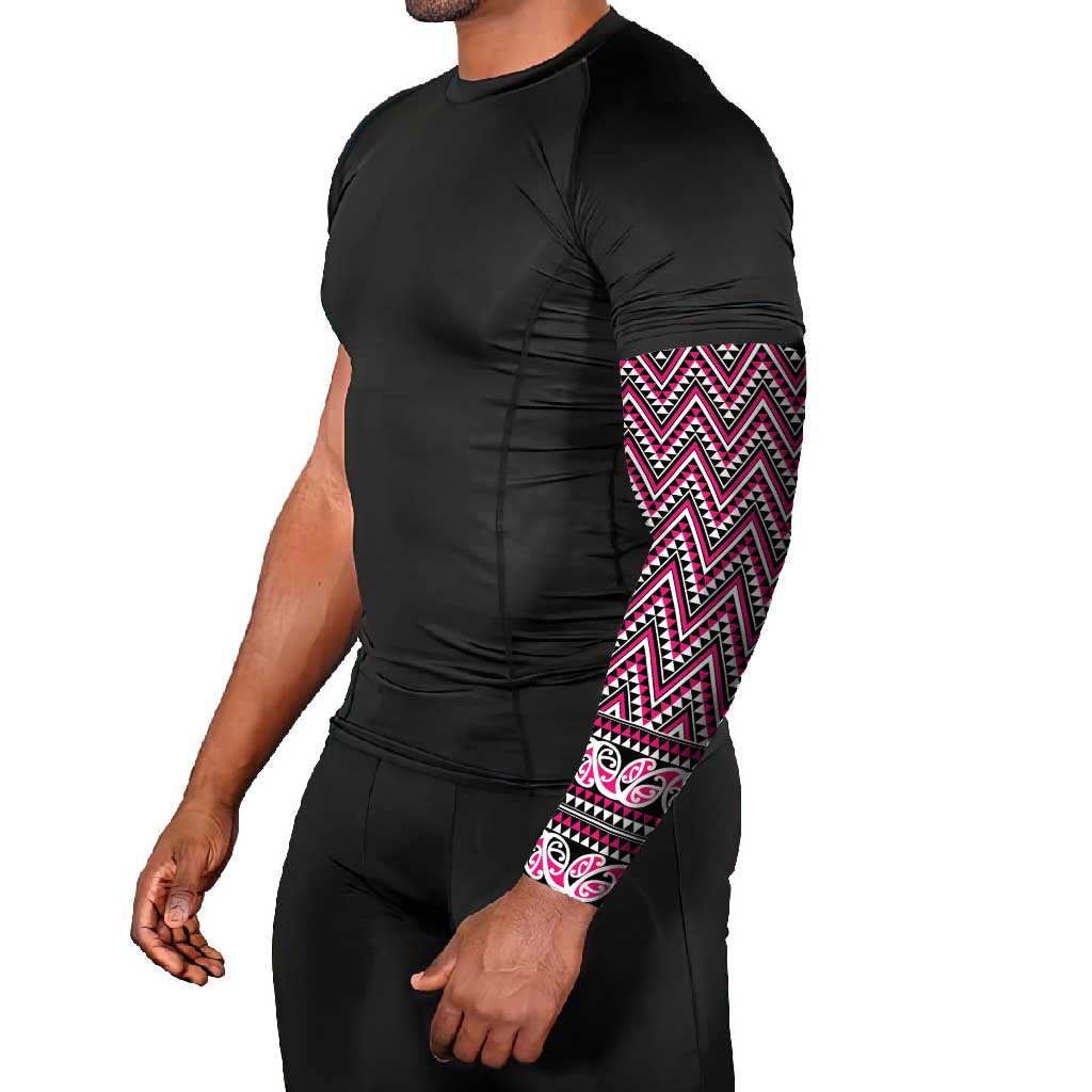 New Zealand Maori Niho Taniwha Arm Sleeves Mawhero Mangopare and Puhoro Pattern - Aussie Hoodie