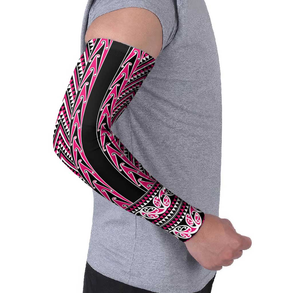 New Zealand Maori Niho Taniwha Arm Sleeves Mawhero Mangopare and Puhoro Pattern - Aussie Hoodie