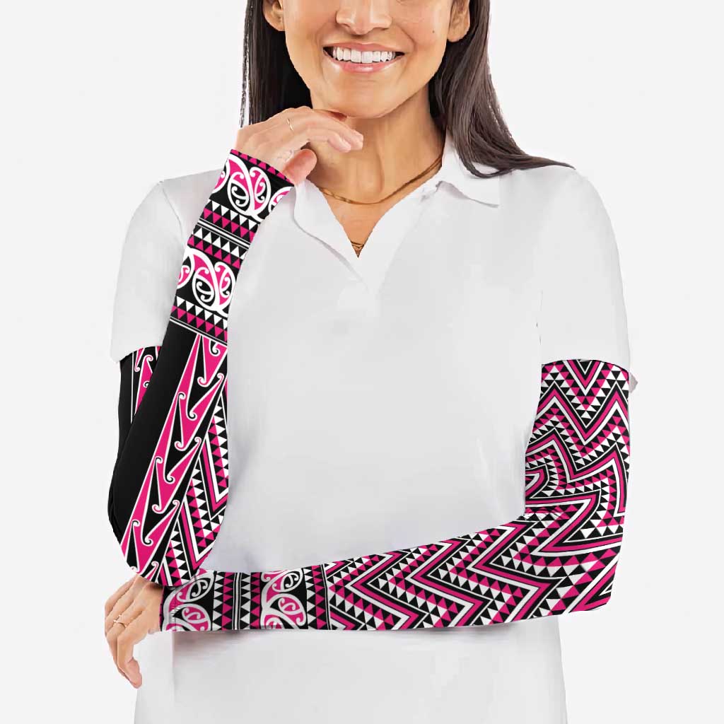 New Zealand Maori Niho Taniwha Arm Sleeves Mawhero Mangopare and Puhoro Pattern - Aussie Hoodie