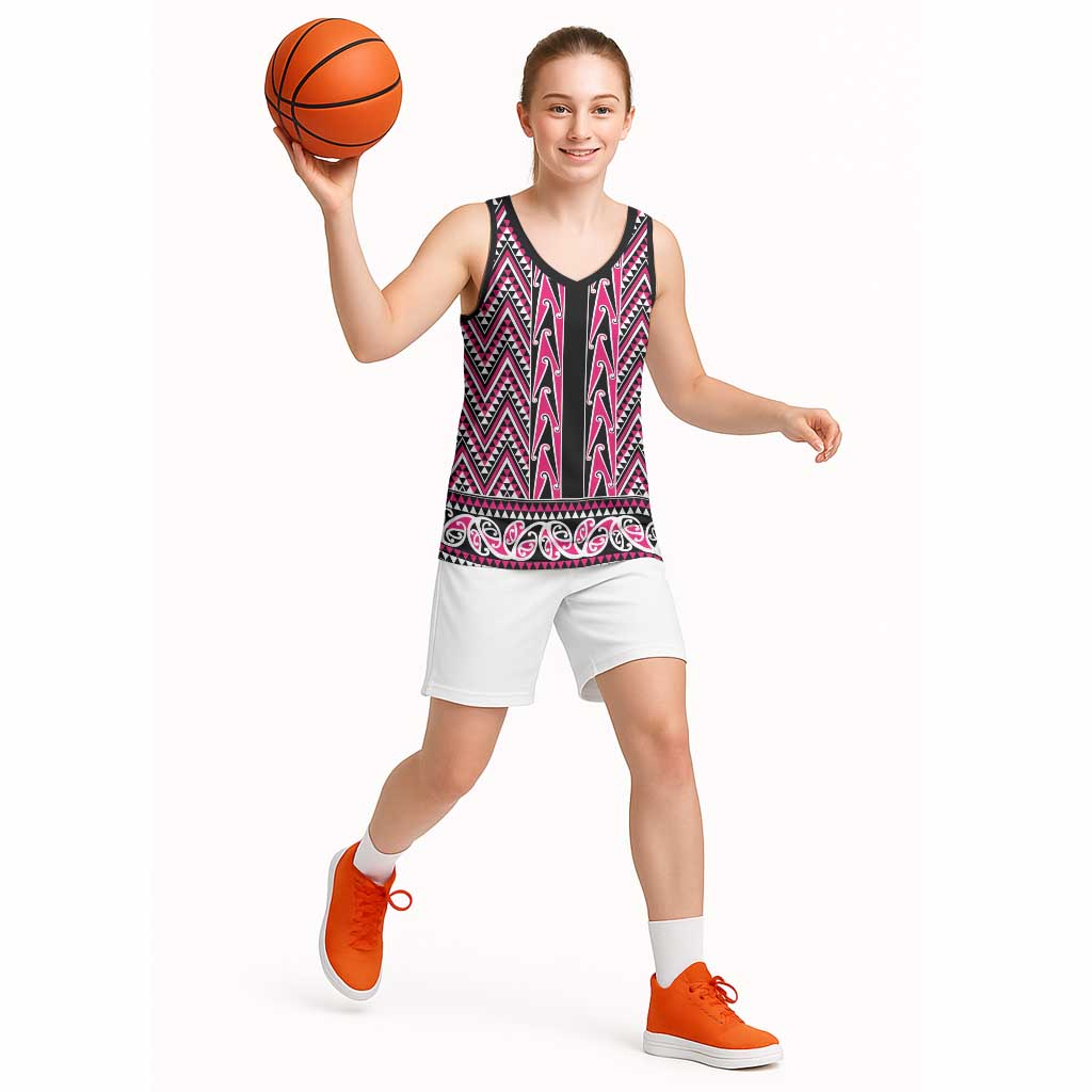 New Zealand Maori Niho Taniwha Basketball Jersey Mawhero Mangopare and Puhoro Pattern - Aussie Hoodie