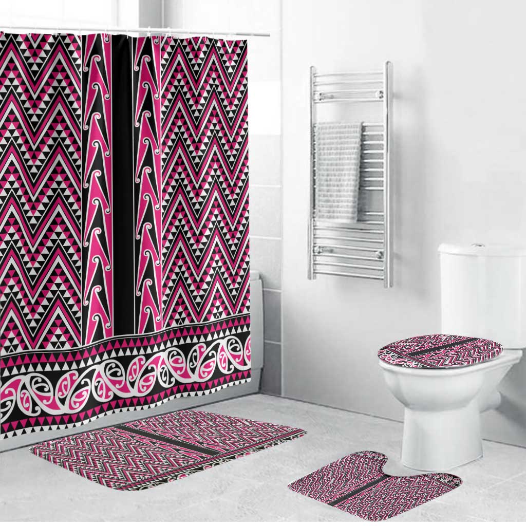 New Zealand Maori Niho Taniwha Bathroom Set Mawhero Mangopare and Puhoro Pattern - Aussie Hoodie