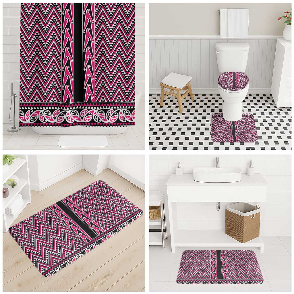 New Zealand Maori Niho Taniwha Bathroom Set Mawhero Mangopare and Puhoro Pattern - Aussie Hoodie