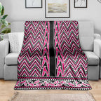 New Zealand Maori Niho Taniwha Blanket Mawhero Mangopare and Puhoro Pattern