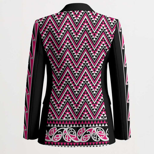 New Zealand Maori Niho Taniwha Blazer Mawhero Mangopare and Puhoro Pattern - Aussie Hoodie