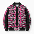 New Zealand Maori Niho Taniwha Bomber Puffer Jacket Mawhero Mangopare and Puhoro Pattern - Aussie Hoodie