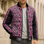 New Zealand Maori Niho Taniwha Bomber Puffer Jacket Mawhero Mangopare and Puhoro Pattern - Aussie Hoodie