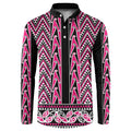 New Zealand Maori Niho Taniwha Button Sweatshirt Mawhero Mangopare and Puhoro Pattern