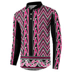 New Zealand Maori Niho Taniwha Button Sweatshirt Mawhero Mangopare and Puhoro Pattern