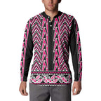 New Zealand Maori Niho Taniwha Button Sweatshirt Mawhero Mangopare and Puhoro Pattern