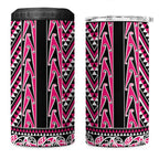 New Zealand Maori Niho Taniwha 4 in 1 Can Cooler Tumbler Mawhero Mangopare and Puhoro Pattern