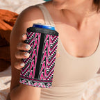 New Zealand Maori Niho Taniwha 4 in 1 Can Cooler Tumbler Mawhero Mangopare and Puhoro Pattern