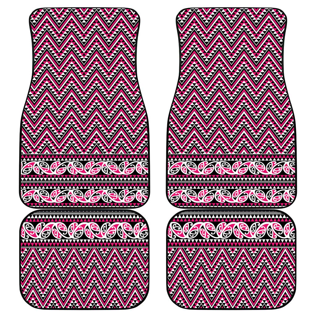 New Zealand Maori Niho Taniwha Car Mats Mawhero Mangopare and Puhoro Pattern