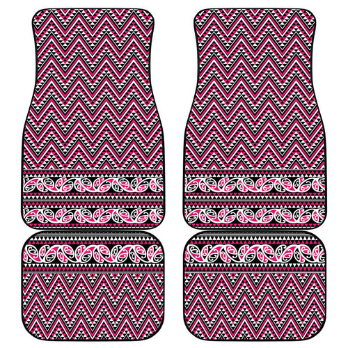 New Zealand Maori Niho Taniwha Car Mats Mawhero Mangopare and Puhoro Pattern