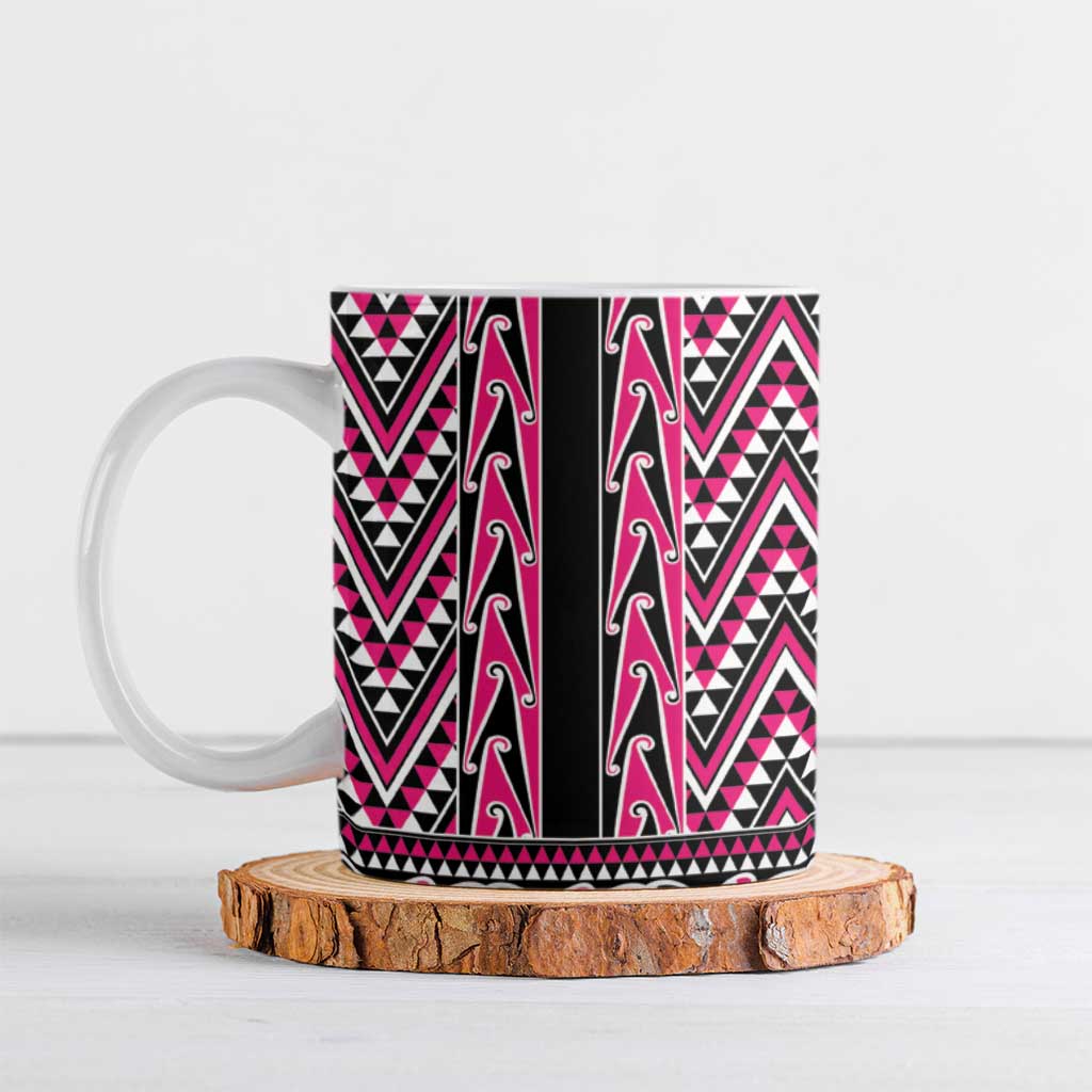 New Zealand Maori Niho Taniwha Ceramic Mug Mawhero Mangopare and Puhoro Pattern - Aussie Hoodie