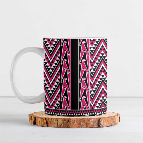 New Zealand Maori Niho Taniwha Ceramic Mug Mawhero Mangopare and Puhoro Pattern - Aussie Hoodie
