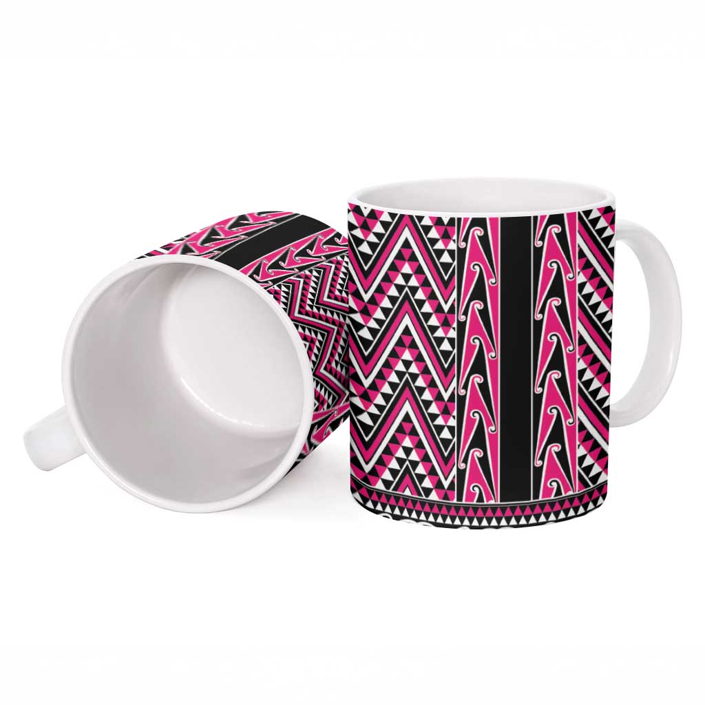 New Zealand Maori Niho Taniwha Ceramic Mug Mawhero Mangopare and Puhoro Pattern - Aussie Hoodie