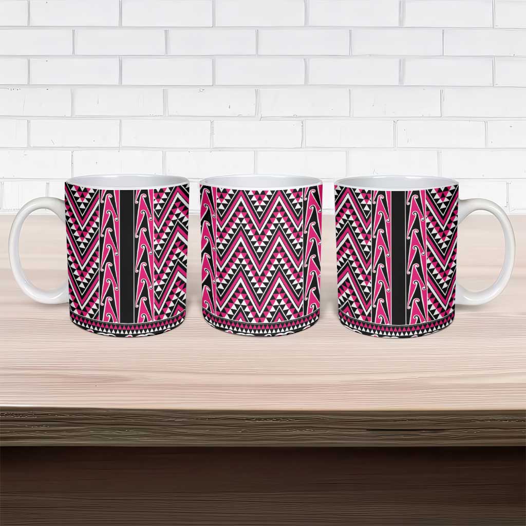 New Zealand Maori Niho Taniwha Ceramic Mug Mawhero Mangopare and Puhoro Pattern - Aussie Hoodie
