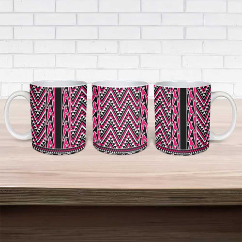 New Zealand Maori Niho Taniwha Ceramic Mug Mawhero Mangopare and Puhoro Pattern - Aussie Hoodie