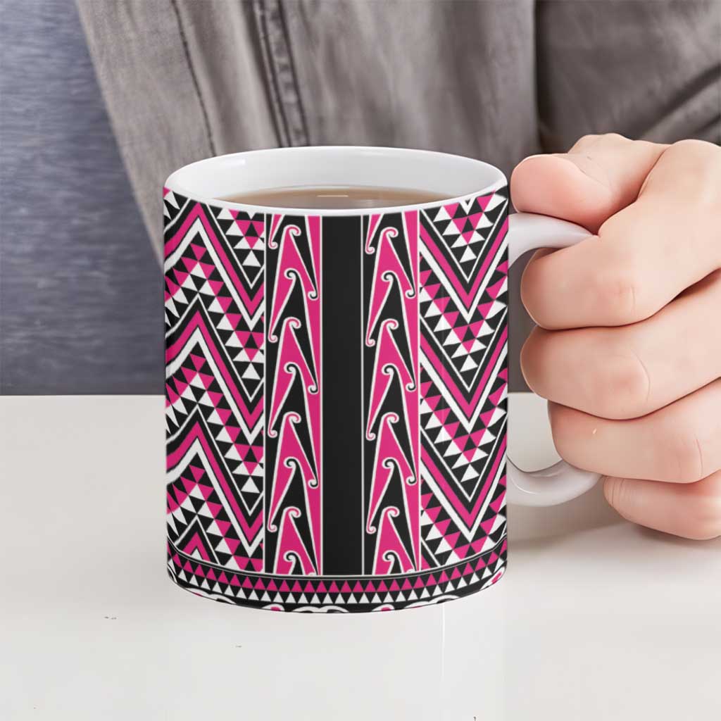 New Zealand Maori Niho Taniwha Ceramic Mug Mawhero Mangopare and Puhoro Pattern - Aussie Hoodie